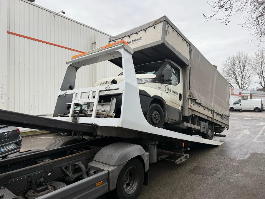 Remorquage d’un camion utilitaire